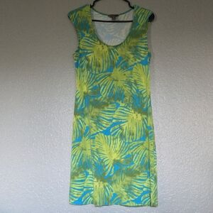 Tommy Bahama Green & Blue Tropical Sleeveless Summer Dress